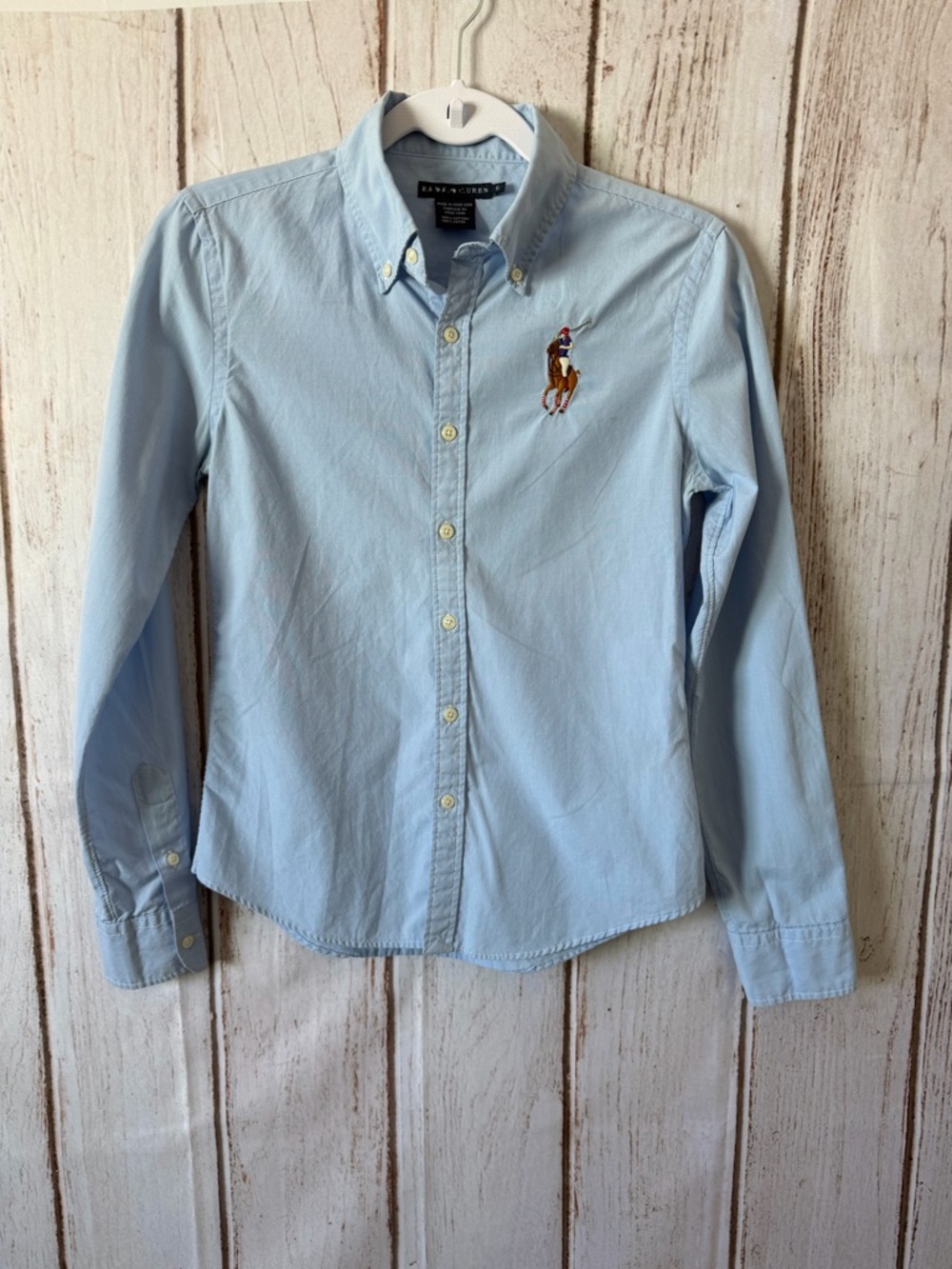 Ralph Lauren Big Pony Light Blue Oxford Button Down Shirt Size 6
Ralph Lauren